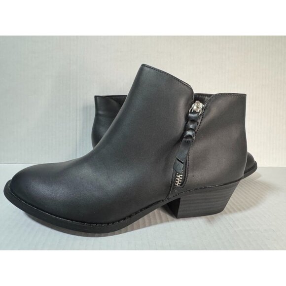 NWT Arizona Black Ankle Boots, Zipper, Block Heel, Size 9.5 - Picture 2 of 5